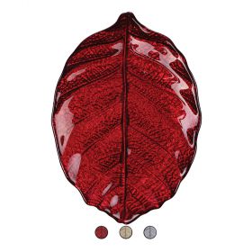 Piatto foglia in vetro Elegance Tiba Leaf, Sibilla