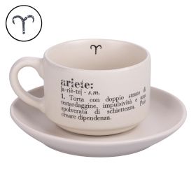Tazzina caffè con piattino 90 ml, Victionary Ariete