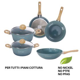 Batteria 7 pezzi, rivestimento in ceramica, induzione, Boracay SìChef
