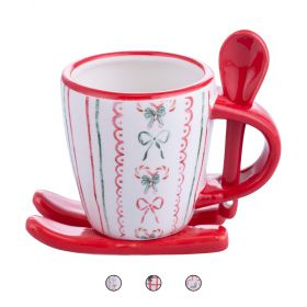 Tazzina caffè con slitta e cucchiaino, Xmas