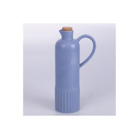 Oliera 635 ml in ceramica, tappo in sughero, indaco, 4 Toni