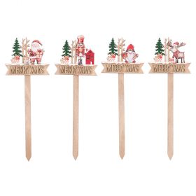 Cartello natalizio per, vaso, con scritta 17x48 cm, Santa's House