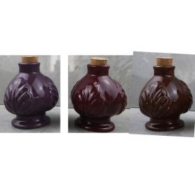 Pumo mini oliera 120 ml in ceramica tappo in sughero, Dark