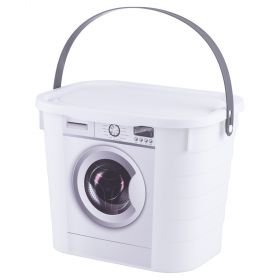 Contenitore con coperchio per detersivi in polvere o pasticche lavatrice