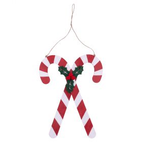 Decorazione natalizia da muro h. 43 cm in legno, Candy Xmas