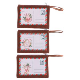 Pochette natalizia in feltro, design biglietto di Natale, Xmas