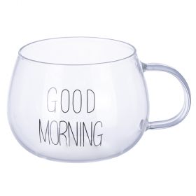 Tazza 400 ml in vetro borosilicato, Good Morning/Night