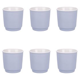 Set 6 tazzine caffè 100 ml, Cristallo di luna, Forma