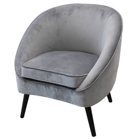 Poltrona salotto design moderno, grigio chiaro, Sibilla