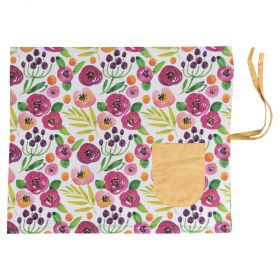 Tovaglietta ufficio richiudibile 45x30 cm, decoro floreale, giallo, Acquerello