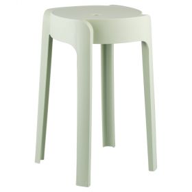 Sgabello verde impilabile in plastica PP, Twist Sibilla