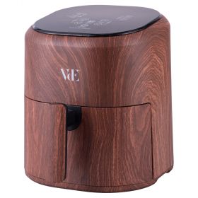 Friggitrice ad aria 5 L, display touch, 1200 W, effetti legno, Radici