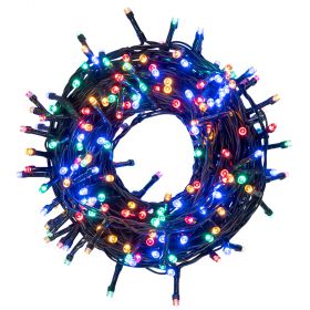Filo 300 led multicolor13,5 m, uso esterno, 8 giochi luce, Santa's House