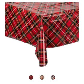 Tovaglia natalizia plastificata proteggi tavolo 120x180 cm, Santa's House