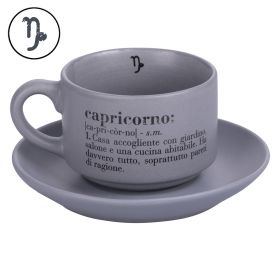 Tazzina caffè con piattino 90 ml, Victionary Capricorno