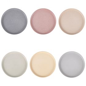 Set 6 piatti piani color matt effetto stone in gres