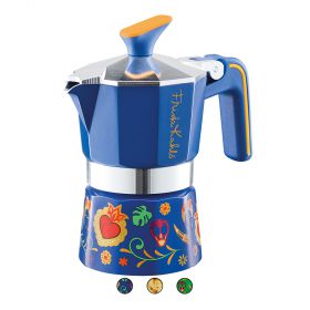 Caffettiera Frida Kahlo 1 tazza in alluminio, Pedrini