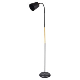 Lampada piantana orientabile h. 135 cm in ferro, nero e oro, Sibilla