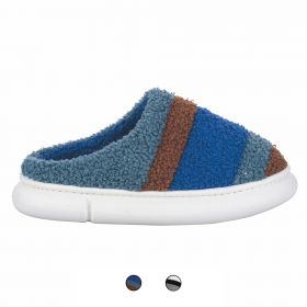 Pantofole uomo, effetto teddy, imbottitura interna, suola in pvc, LeFlaf