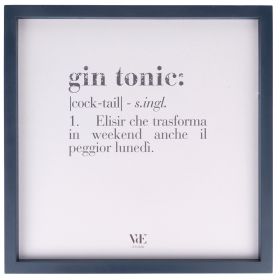 Quadro decorativo con cornice 40x40 cm, Victionary Gin Tonic