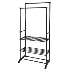 Multistand appendiabiti 2 aste 3 ripiani