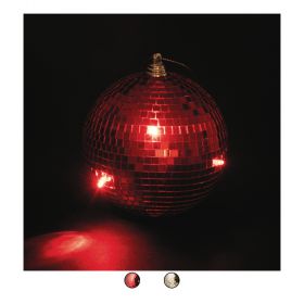 Palla natalizia disco ball 6 led a batteria, Santa's House