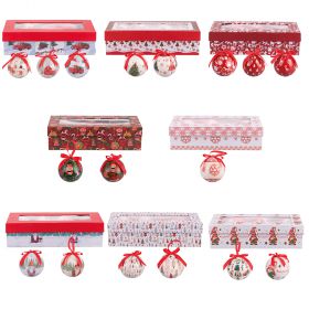 Set 7 palle natalizie con fiocco, Santa's House