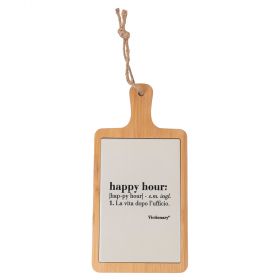Tagliere in legno di bambù e ceramica 15x29,5 cm, Victionary