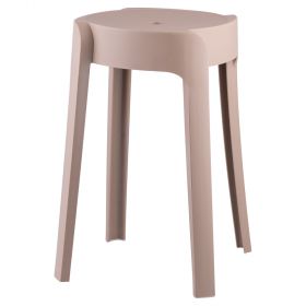 Sgabello tortora impilabile in plastica PP, Twist Sibilla