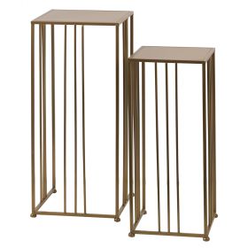 Set 2 tavoli quadrati in ferro