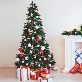 Albero di Natale bacche rosse 790 rami h. 180 cm, Nevada Santa's House