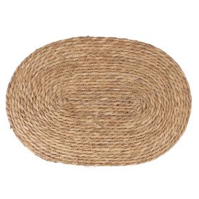 Tovaglietta tonda 48x33 cm, in fibra naturale, Natural
