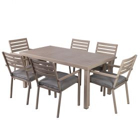 Set tavolo e 6 sedie da giardino, in alluminio, Ibiza Esté