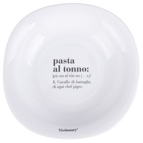 Piatto fondo quadrato in vetro opalino
