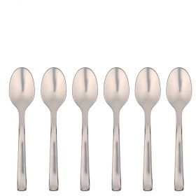 Set 6 cucchiaini caffè in acciaio inox 18/10, Duna