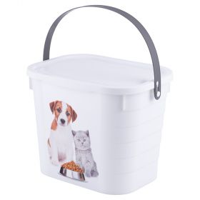 Contenitore con coperchio e maniglia per crocchette e croccantini, Duppidù