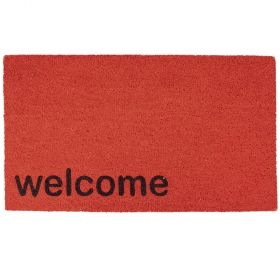 Zerbino ingresso 70x40 cm in cocco e pvc, rosso, Idee