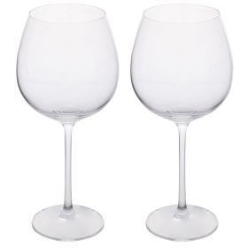Set 2 calici vino 660 ml in vetro, Jasmine Sibilla