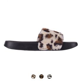 Ciabatte in ecopelliccia animalier