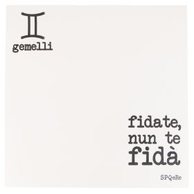Tovaglietta quadrata zodiaco bianco, S.P.Q.eRe Gemelli