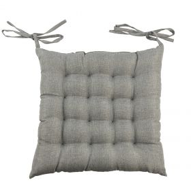 Cuscino sedia con laccetti 40x40 cm, grigio, Sibilla