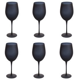 Set 6 calici 650 ml effetto frosted, Happy Hour