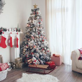 Albero di Natale innevato 650 rami h. 180 cm