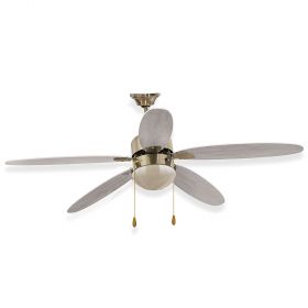 Ventilatore/lampadario a soffitto 5 pale Ø 130 cm 60 W