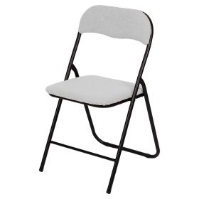 Sedia pieghevole effetto teddy, bianco, Sibilla