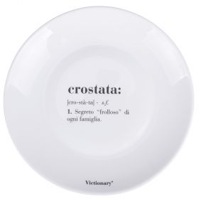 Piatto frutta tondo in vetro opalino