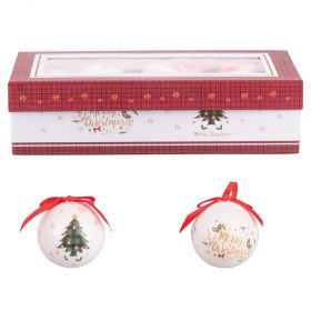 Set 7 palle natalizie con fiocco, Santa's House