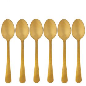 Set 6 cucchiaini oro satinato