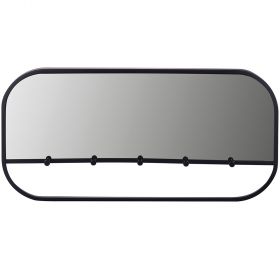 Specchio da muro con ganci per appendino 60x4x30 cm, Sibilla