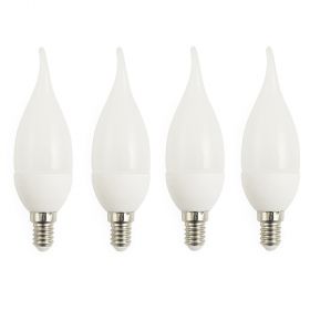 Set 4 lampadine LED colpo di vento, 9 W luce calda, Kooper